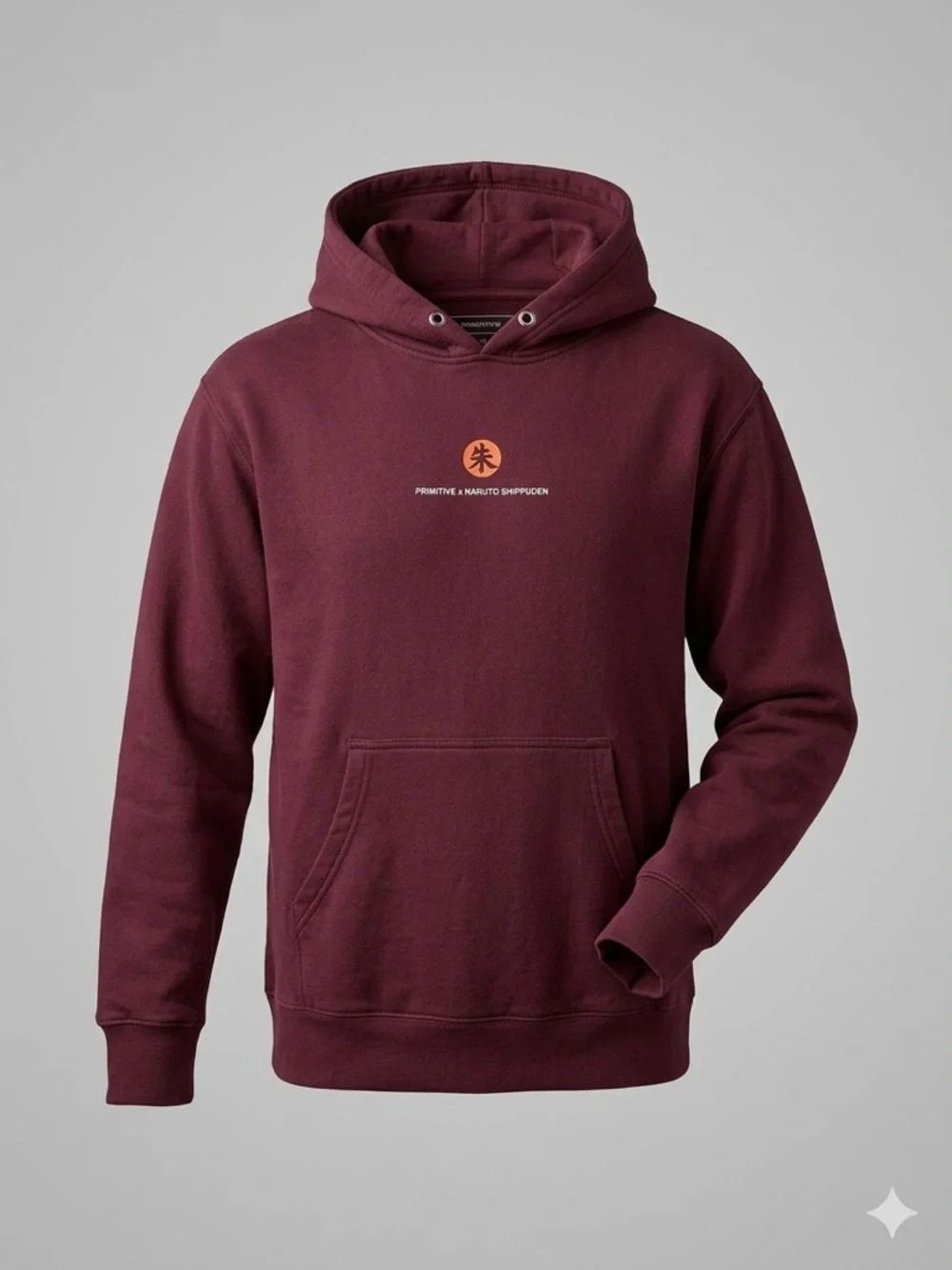 Men's Small Primitive X Naruto Shippuden Itachi Uchiha Burgundy Hoodie Anime